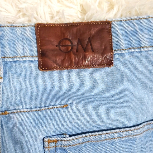 OBJECTS WITHOUT MEANING O-M Boy Boyfriend Boy Zip Cropped Jeans Size 29 - Picture 6 of 10